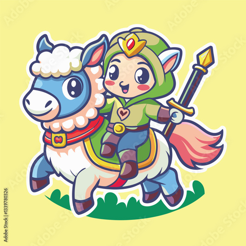 Battle-Ready Sheep Troopers Charge on Mighty Ponies
