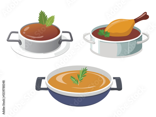 vector illustration of a Confit de Canard Duck Confit