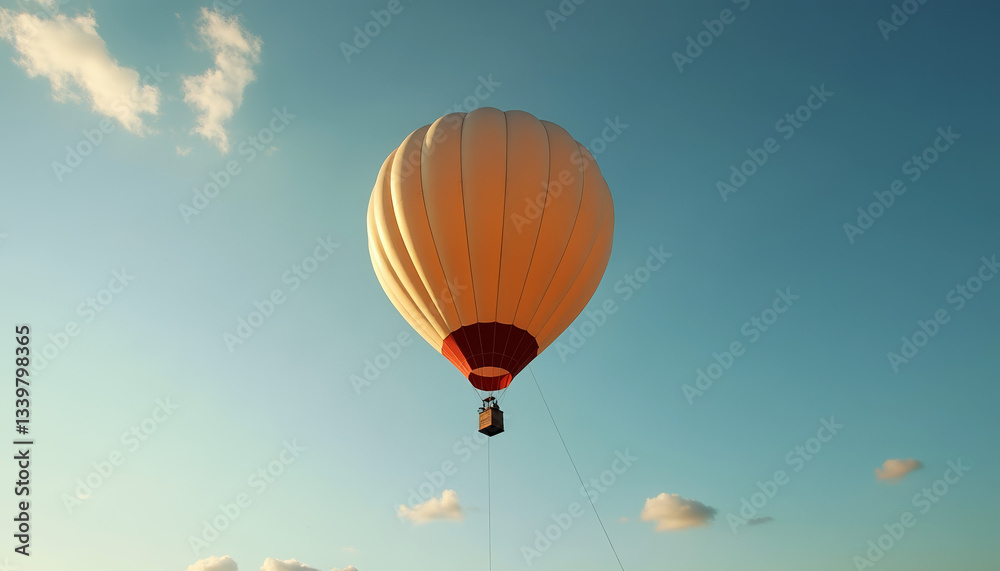 Fototapeta premium Weather balloon ascending into the sky for air pressure study