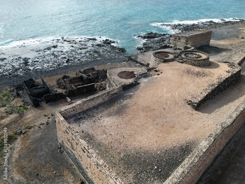 Lime Kiln factory Hornos de cal de la Hondura, Fuerteventura, Canary Islands 