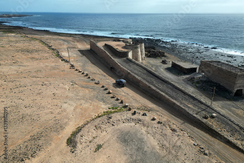 Lime Kiln factory Hornos de cal de la Hondura, Fuerteventura, Canary Islands 