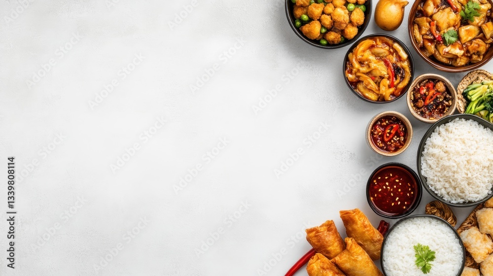 A Delicious Spread of Asian Cuisine