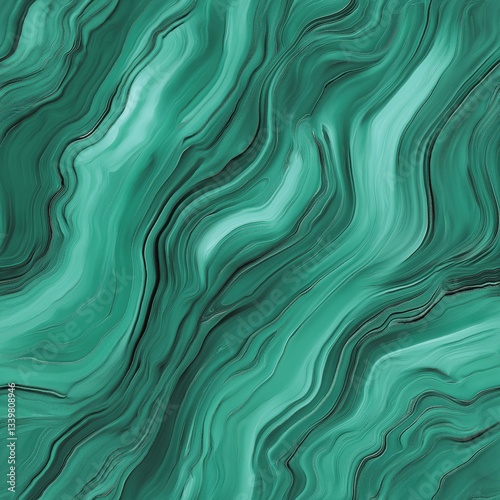 Abstract Green Marble Texture: Vibrant Fluid Patterns for Modern Wallpaper and Interior Design