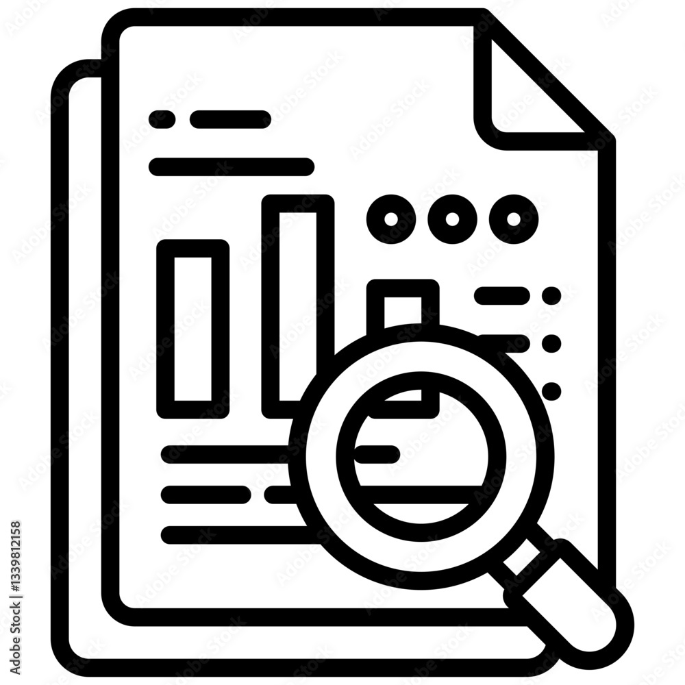 Analysis icon in Outline Style. Simple Vector Design. Simple Vector Outline Icon Analysis icon in Outline Style. Simple Vector Design. Simple Vector Outline Icon