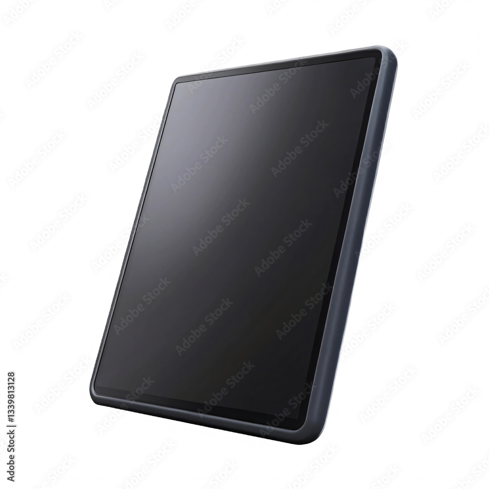 Sleek Black Tablet Silhouette Minimalist Digital Device Illustration Sleek Black Tablet Silhouette Minimalist Digital Device Illustration