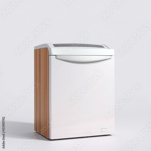 Modern Freezer Defroster, Cedar Grain, Lilac Accents