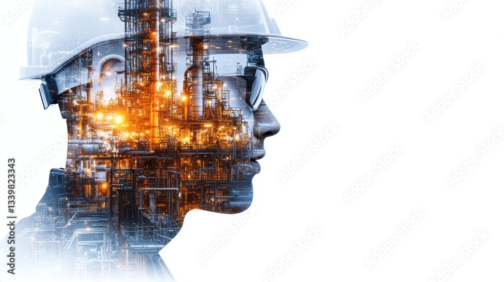 Engineer's Vision: A Double Exposure of Industry and Innovation