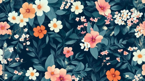 Wallpaper Mural Floral Pattern Background Torontodigital.ca