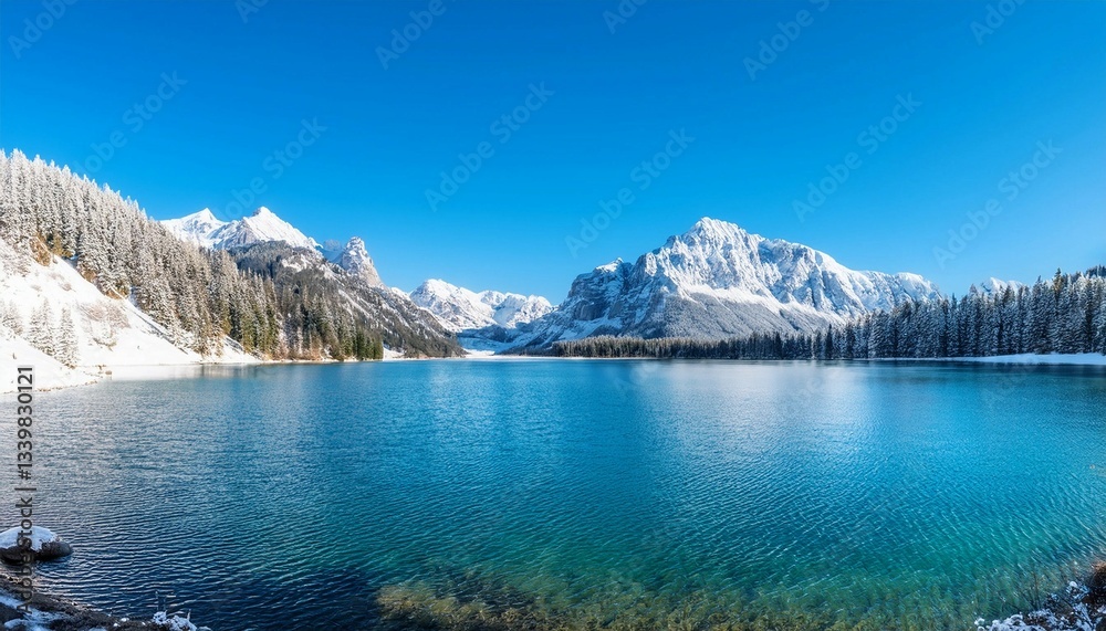 Obraz premium mountain reflection in the river