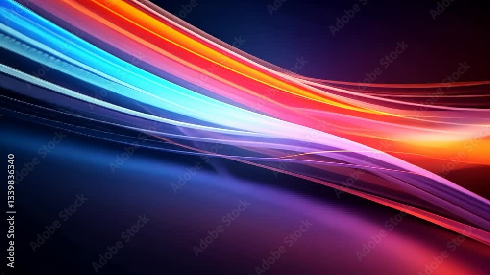 Abstract vibrant flowing lines of color. Dynamic interplay of hues creating a sense of motion and energy Abstract vibrant flowing lines of color. Dynamic interplay of hues creating a sense of motion and energy