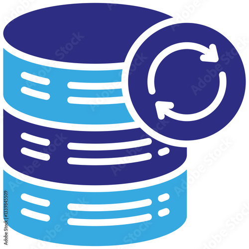 Refresh data icon in Glyph Dual Color Style. Simple Vector Design. Simple Vector Glyph Icon