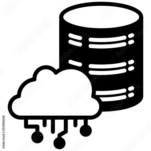 Data storage icon in Mix Filled Style. Simple Vector Design. Simple Vector Outline Filled Icon