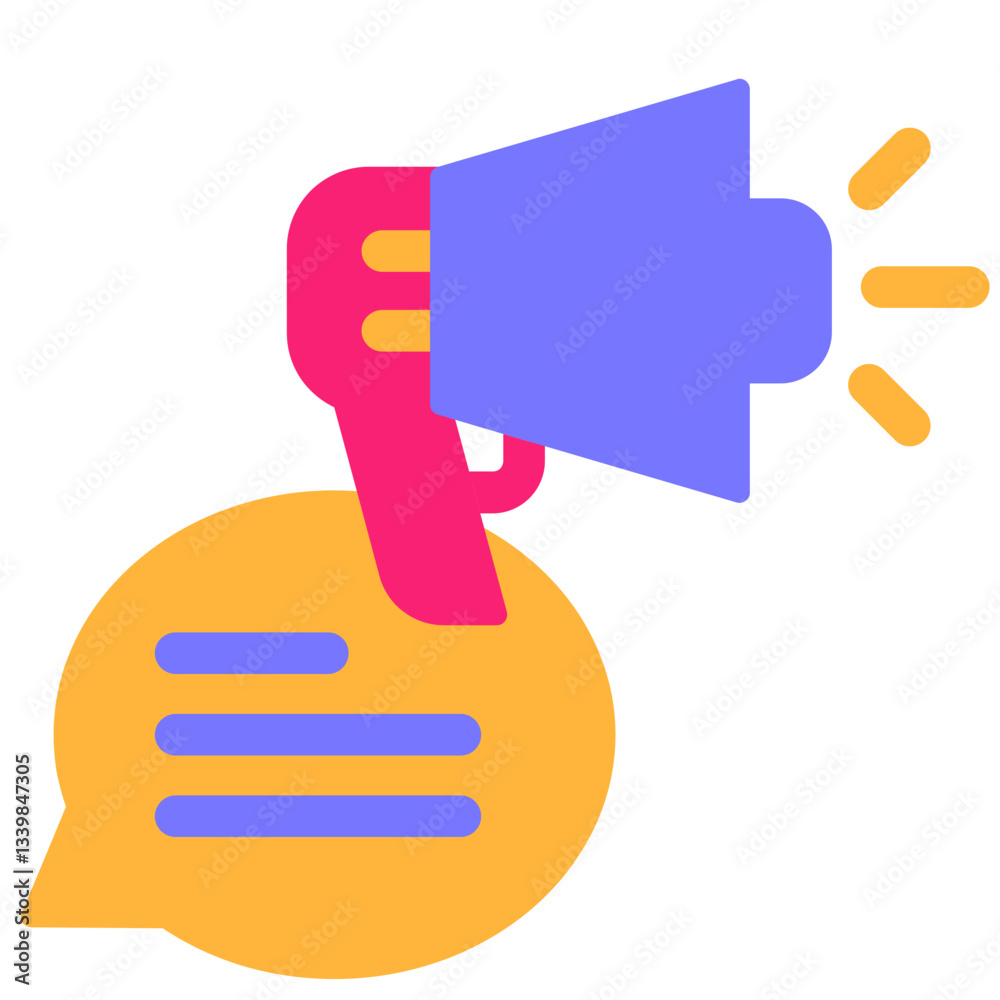 Obraz premium Megaphone icon for website, application, printing, document, poster design, etc