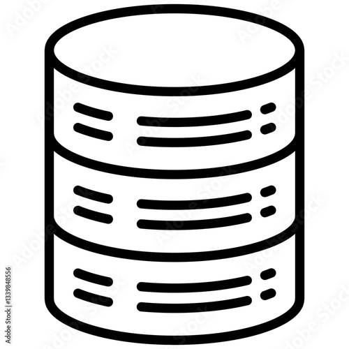 Server icon in Outline Style. Simple Vector Design. Simple Vector Outline Icon