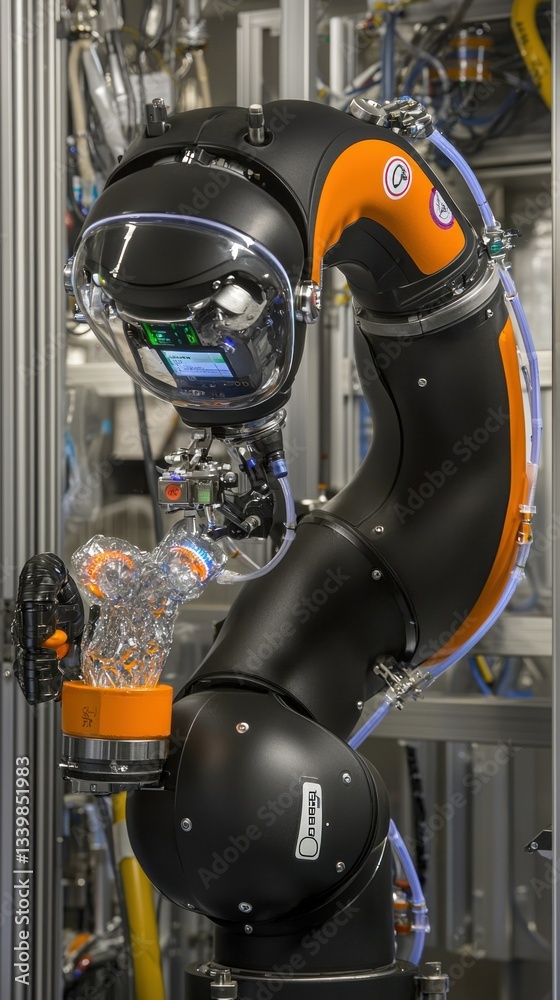 Fototapeta premium A robotic arm designed for laboratory or industrial operations
