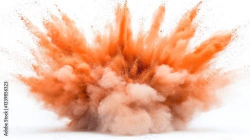 Orange Powder Explosion: A Dynamic Burst of Color