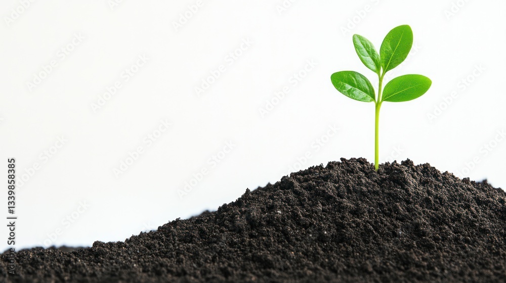 Naklejka premium New Life Emerging: A Seedling's Journey