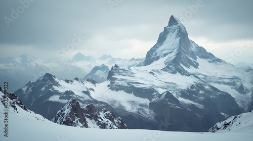 Iconic Moody Winter Snow Matterhorn Peak Landscape Photography