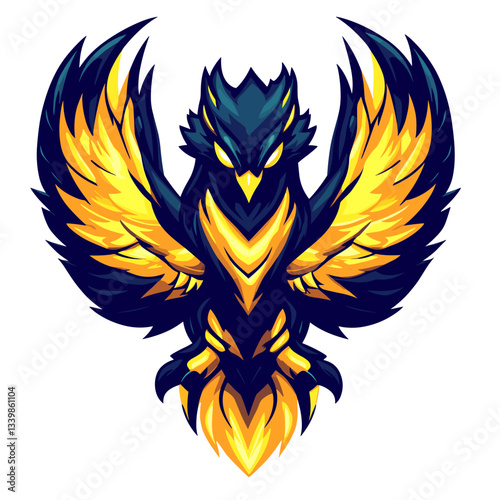 Griffon esports logo featuring mythical creature with glowing golden runes in dynamic design