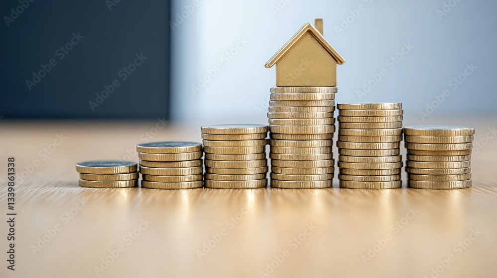 Saving for a Dream Home: A Visual Representation of Financial Growth and Homeownership