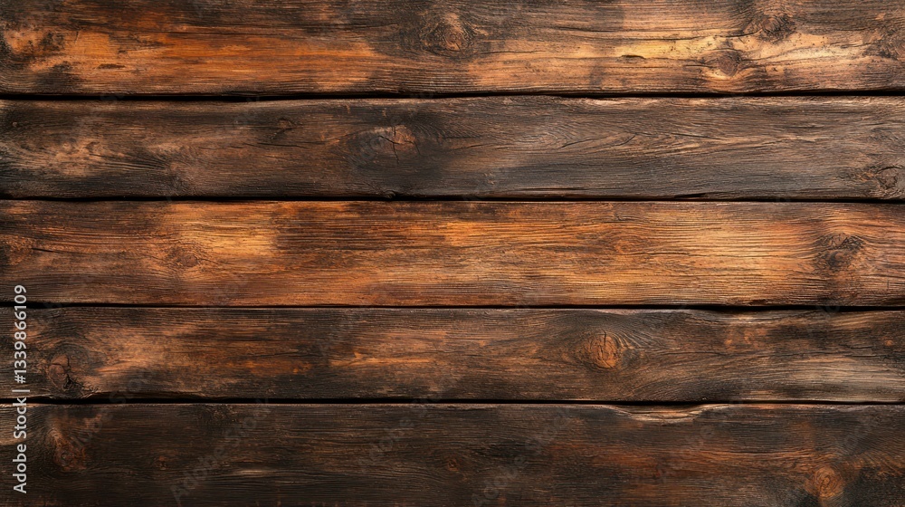 Obraz premium Rustic Brown Wooden Planks Background Texture