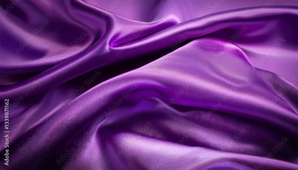 Obraz premium 絹のような光沢を持つ紫色の質感、自然なドレープが春の優しさと優雅さを表現するテクスチャ 
