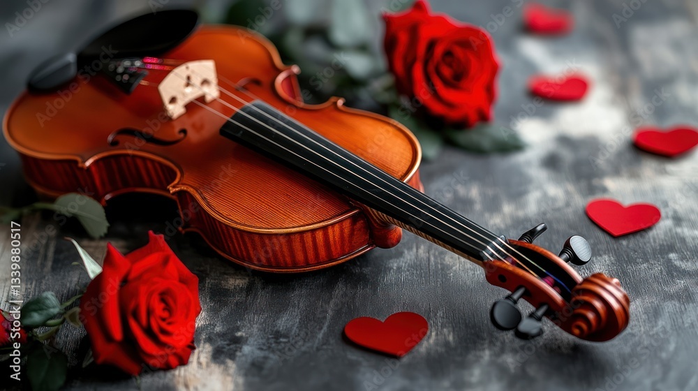 Romantic Violin and Roses: A Valentine's Day Serenade