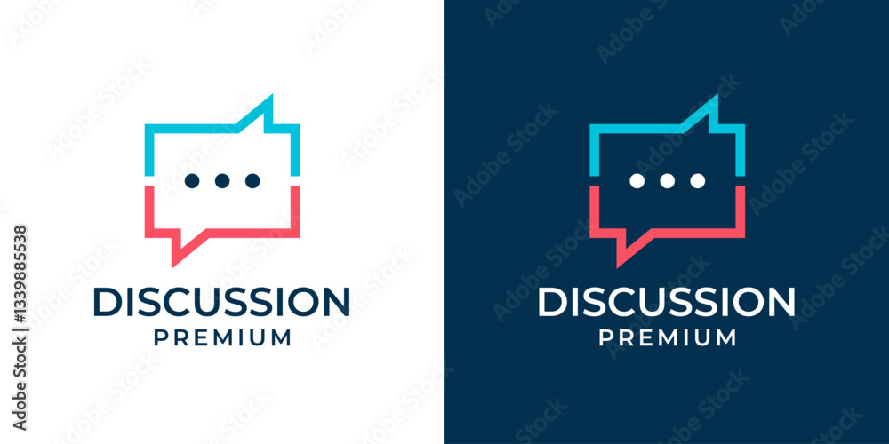 Chat box logo design vector template. Vector logo for chat box usable for app, internet, business, technology, education. Chat talk logo design in modern creative minimalist style.