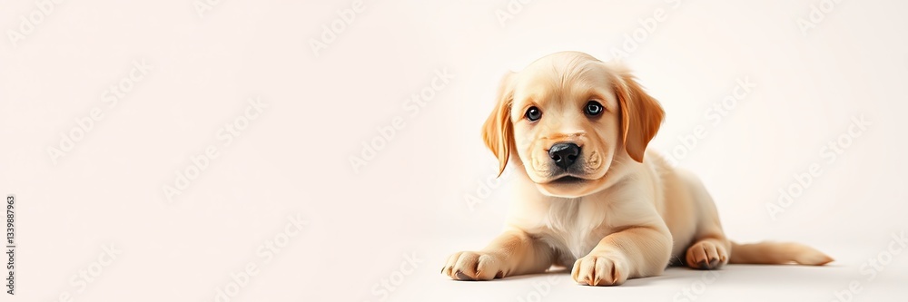 Fototapeta premium Golden Retriever Puppy, Adorable Playful Pup