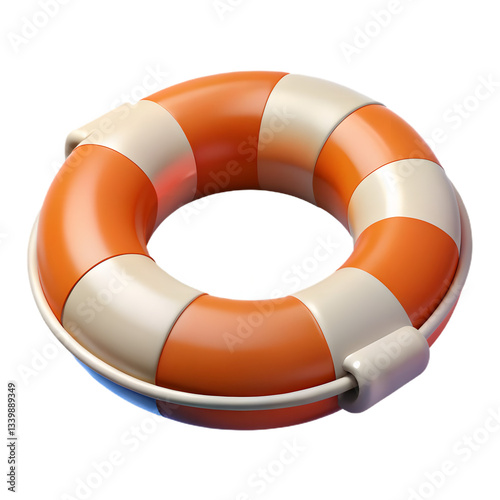 life buoy on white background
