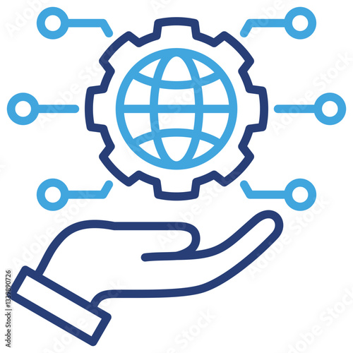 Digital Transformation Dual Tone Icon