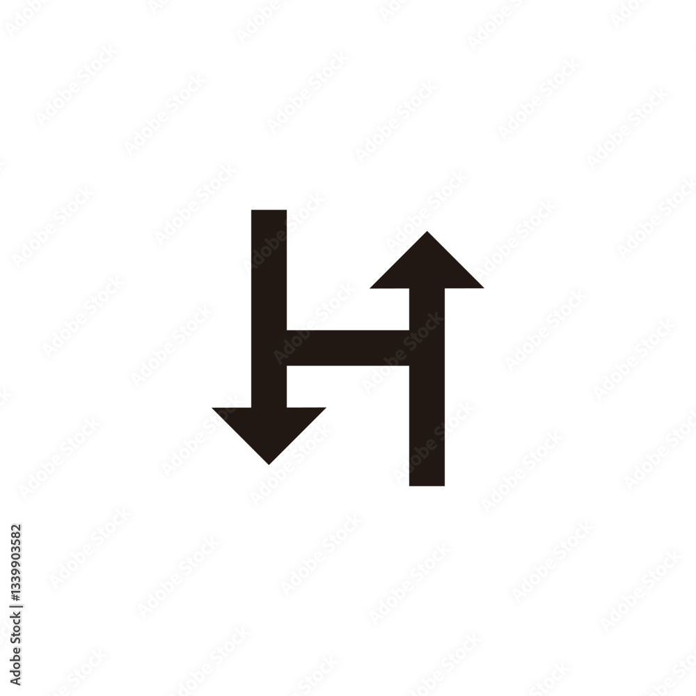 Letter H pointers geometric symbol simple logo vector Letter H pointers geometric symbol simple logo vector