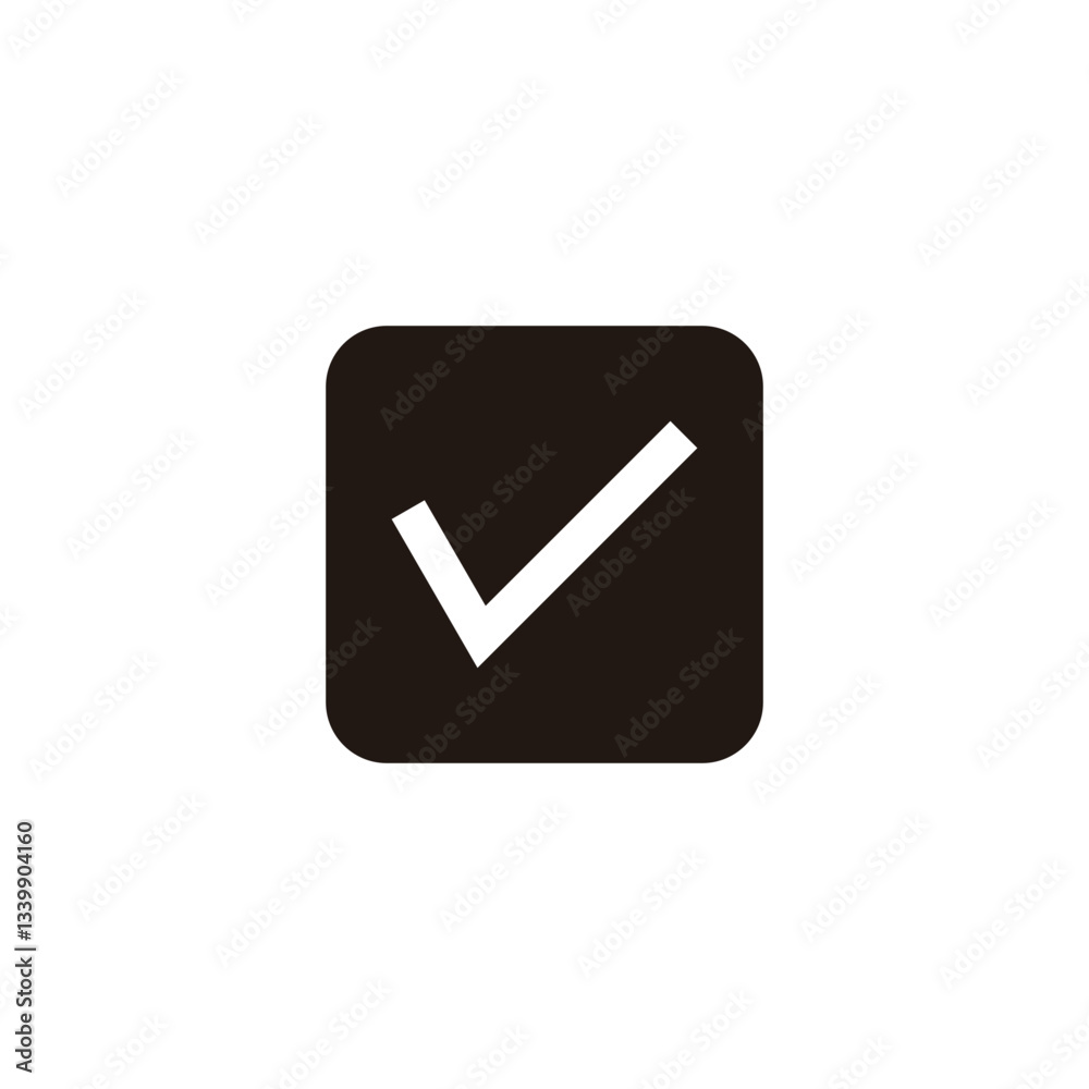 Tick, accepted, geometric symbol simple logo vector Tick, accepted, geometric symbol simple logo vector