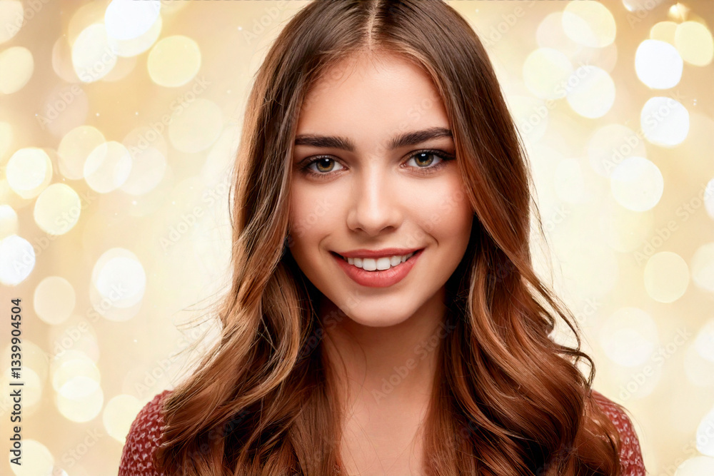 portrait headshot of a young woman with a bokeh background