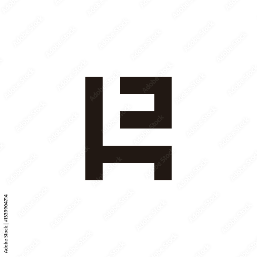 Letter ht square geometric symbol simple logo vector Letter ht square geometric symbol simple logo vector