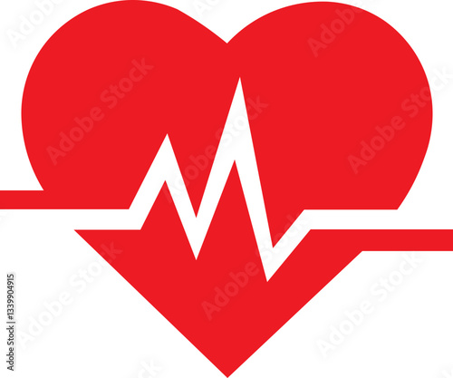 Heartbeat Red Icon Svg