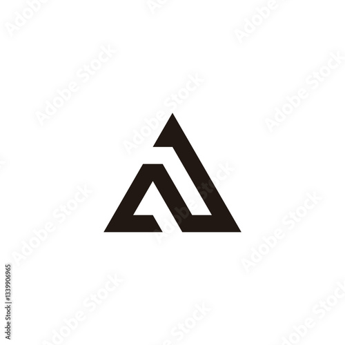 Free Download Number 2 1 triangle geometric symbol simple logo vector - GFXLoad