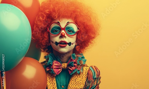 April fools is represented by a happy background design that includes smiling people and a clown