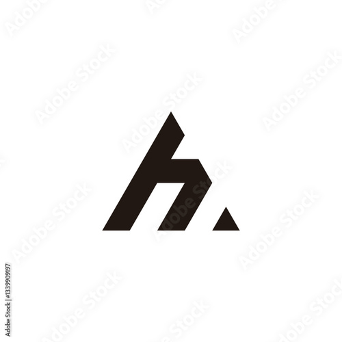 Letter h triangle geometric symbol simple logo vector Free Download Letter h triangle geometric symbol simple logo vector - GFXLoad