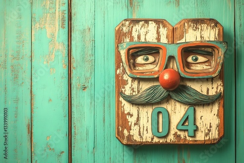 The joke involving mustache overhead glasses is traditionally told on April Fools Day, April