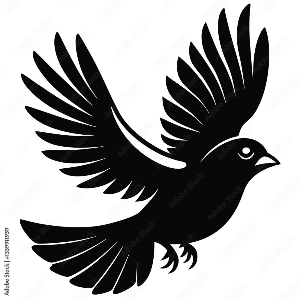 Obraz premium Bird silhouette illustration