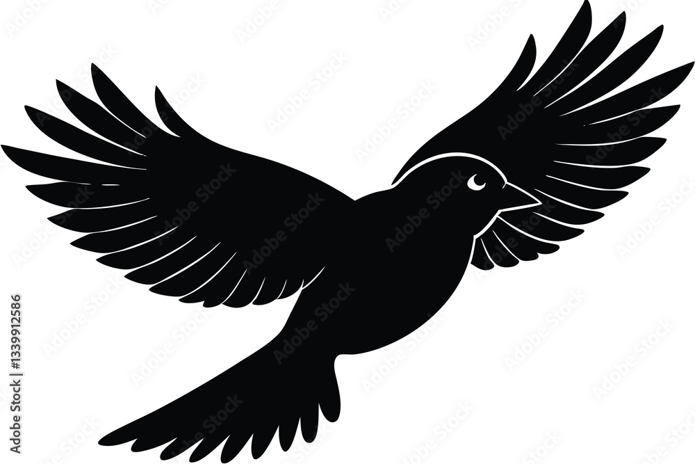 Fototapeta premium flying bird silhouette