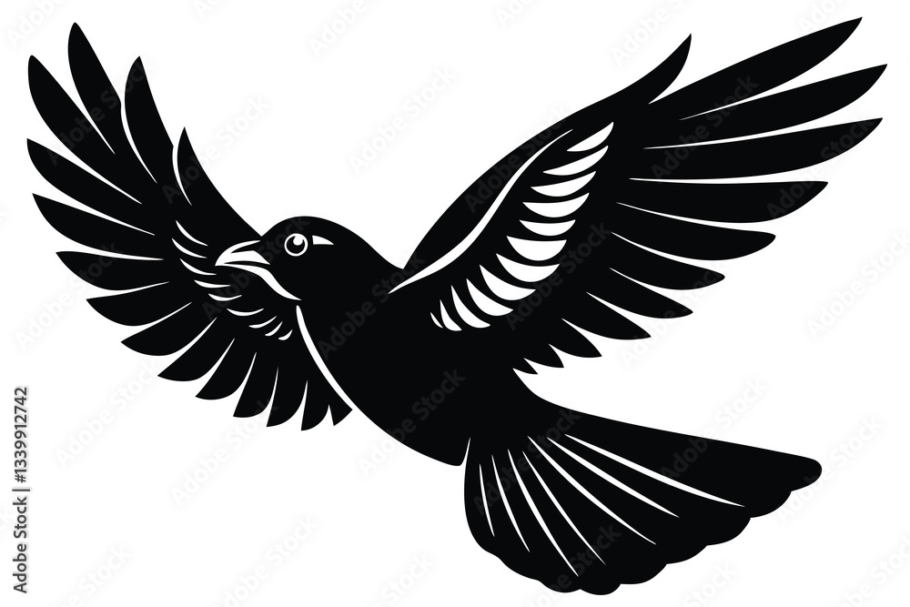 Naklejka premium flying bird silhouette
