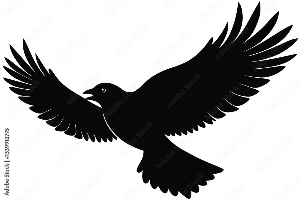 Obraz premium flying bird silhouette