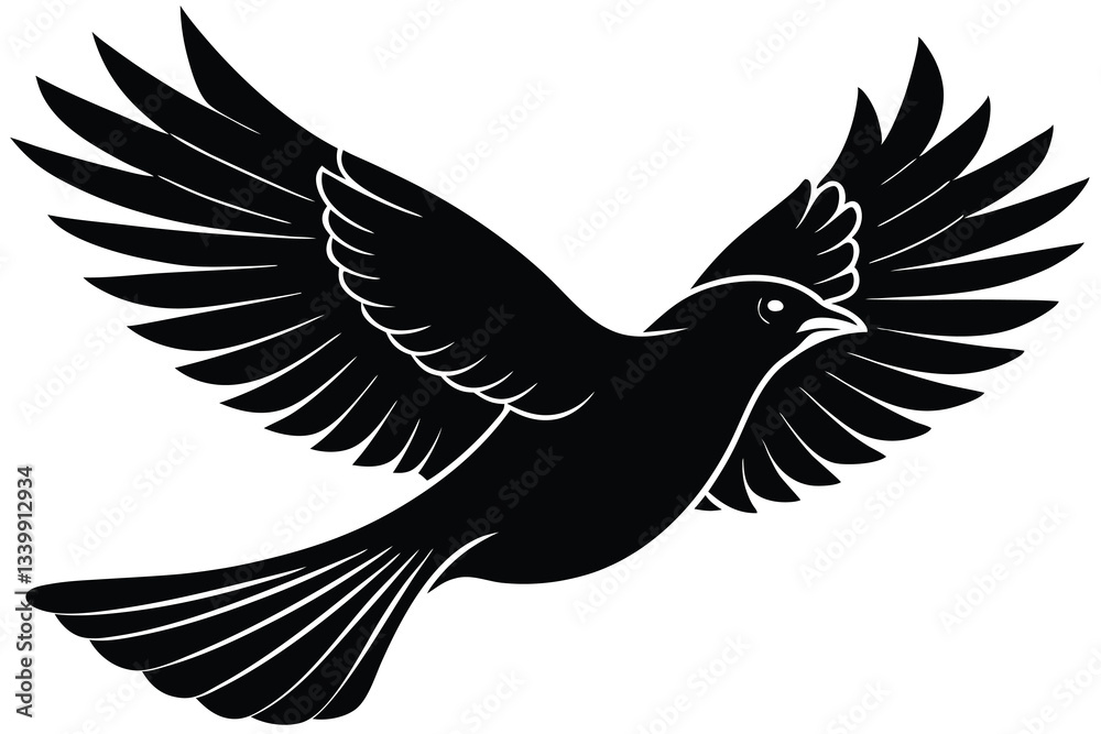 Fototapeta premium flying bird silhouette