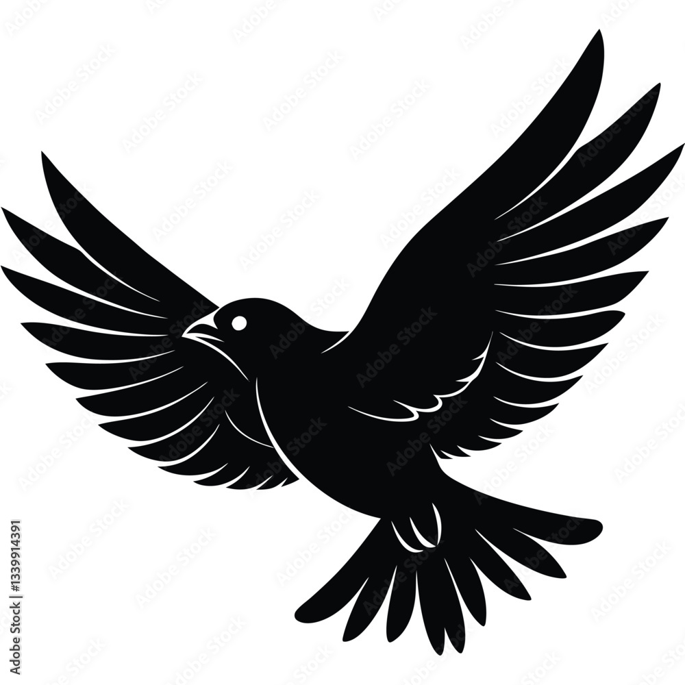 Obraz premium silhouettes bird flying