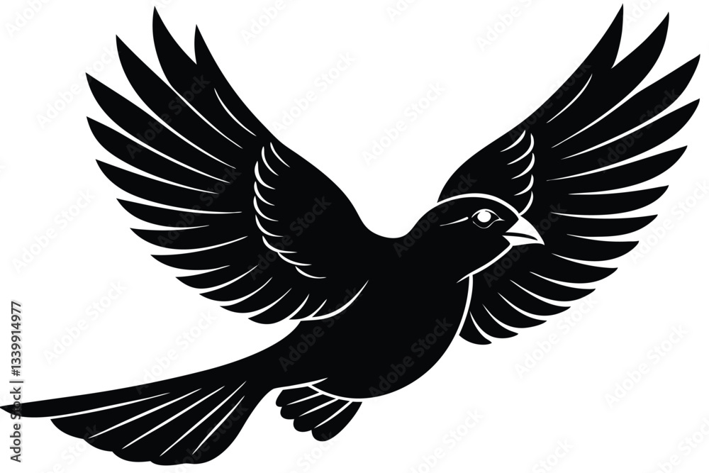 Obraz premium silhouettes bird flying