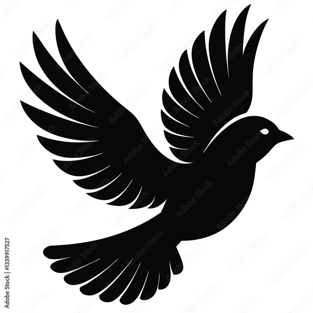 Obraz premium bird flying in silhouette