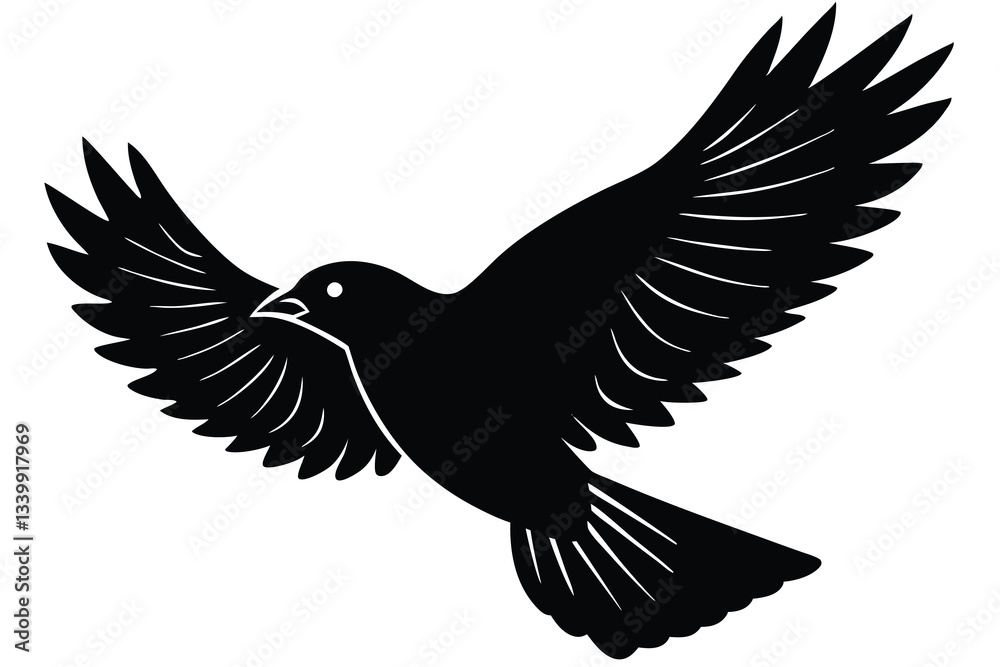 Fototapeta premium bird flying in silhouette