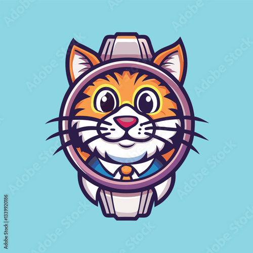 Silhouette of a Watch with Intricate Whiskers Design
